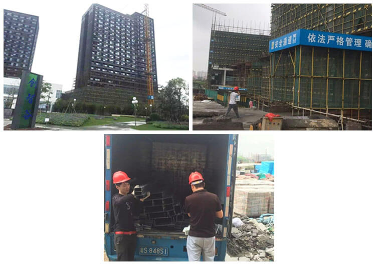 佛山智匯廣場電纜橋架進(jìn)場(圖2) 智匯廣場橋架搬運(yùn)現(xiàn)場